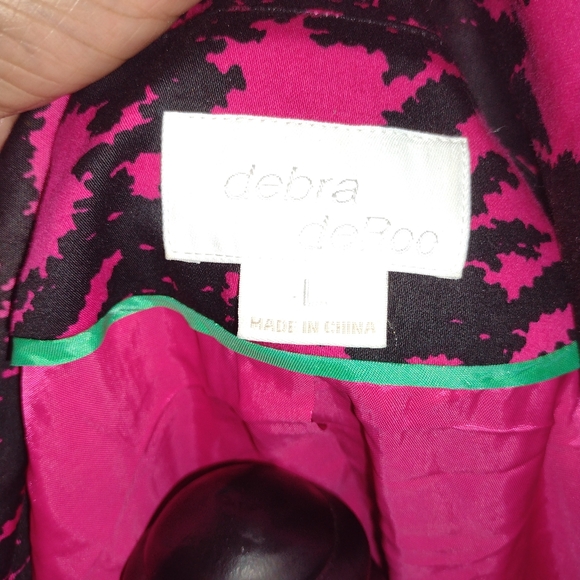 Debra deRoo Pink/ Black Blazer Women Large - Picture 5 of 8